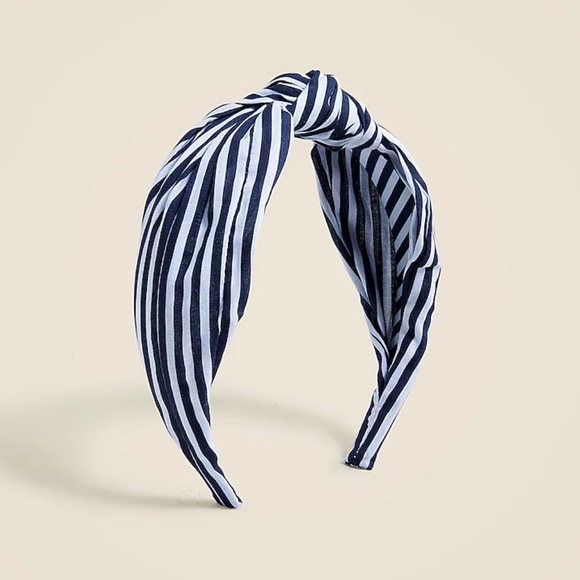 J. Crew Accessories - J. Crew - Knot Headband in Navy + Blue Stripe